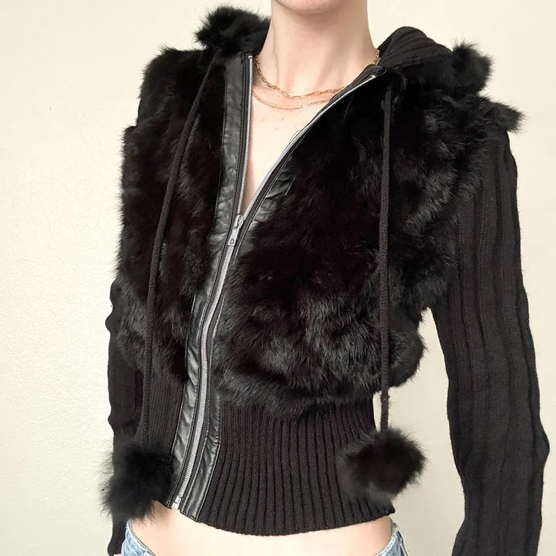 Fashionkova 2000s fashion Women's Slim-Fit Short Cardigan Jacket