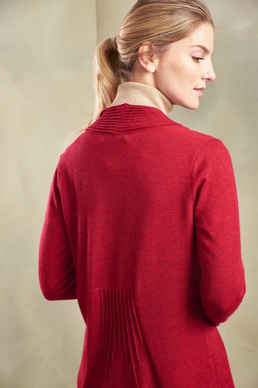 Kayla Cardigan Royal Alpaca Color Rosso