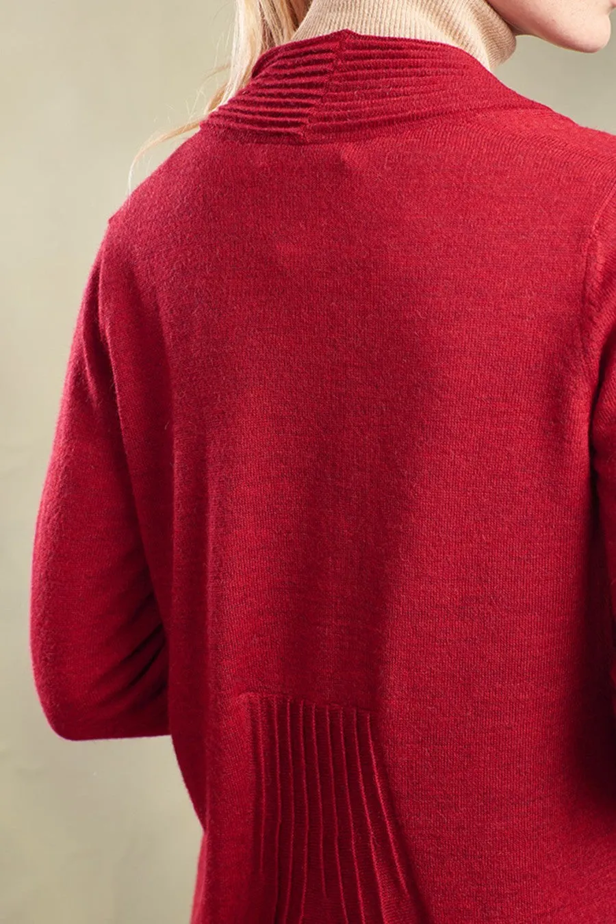 Kayla Cardigan Royal Alpaca Color Rosso