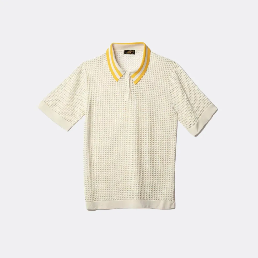 Sanoli Eyelet Polo Sweater (Off White)